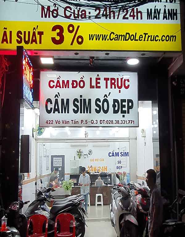 Tiệm cầm đồ Lê Trực Hồ Chí Minh