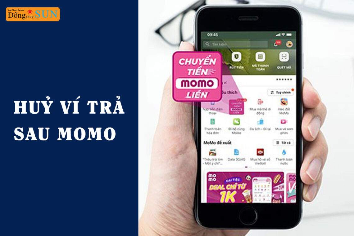 Hủy ví trả sau Momo