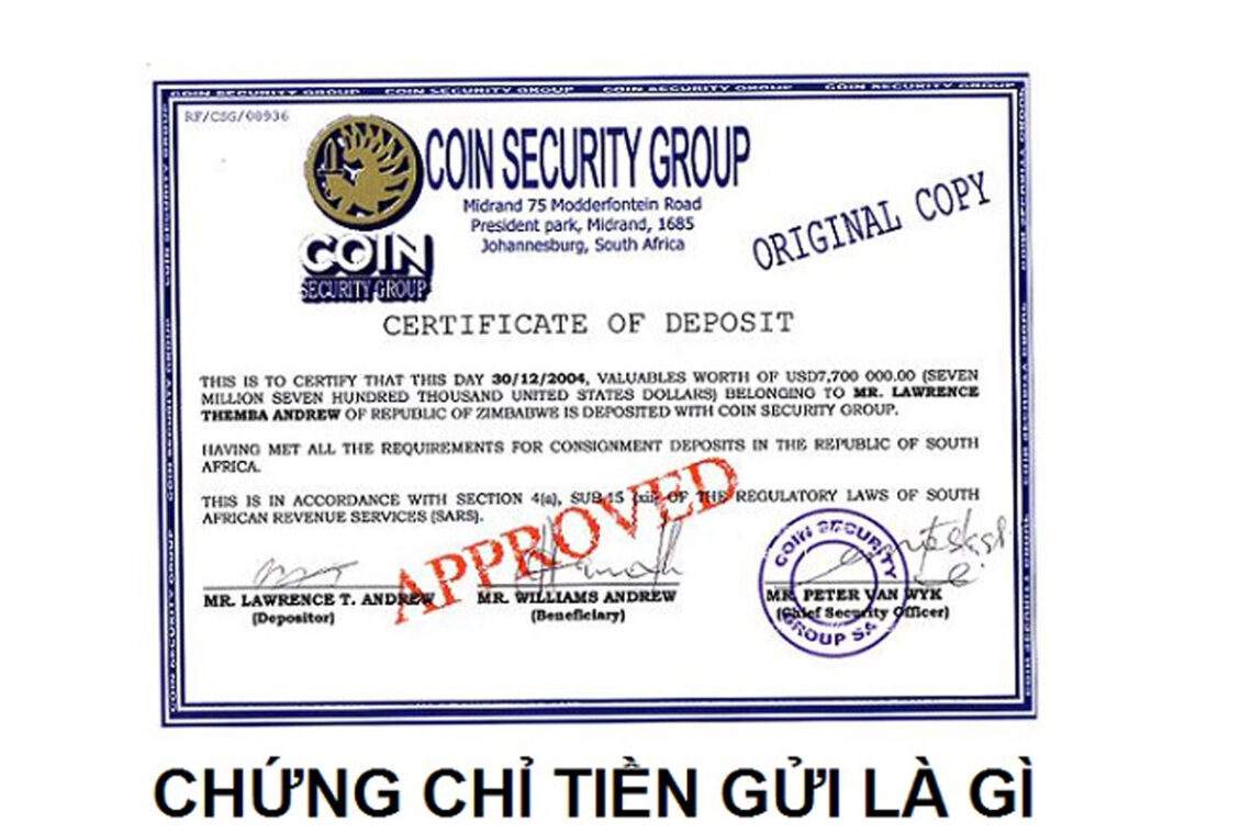 Chứng chỉ tiền gửi là gì?
