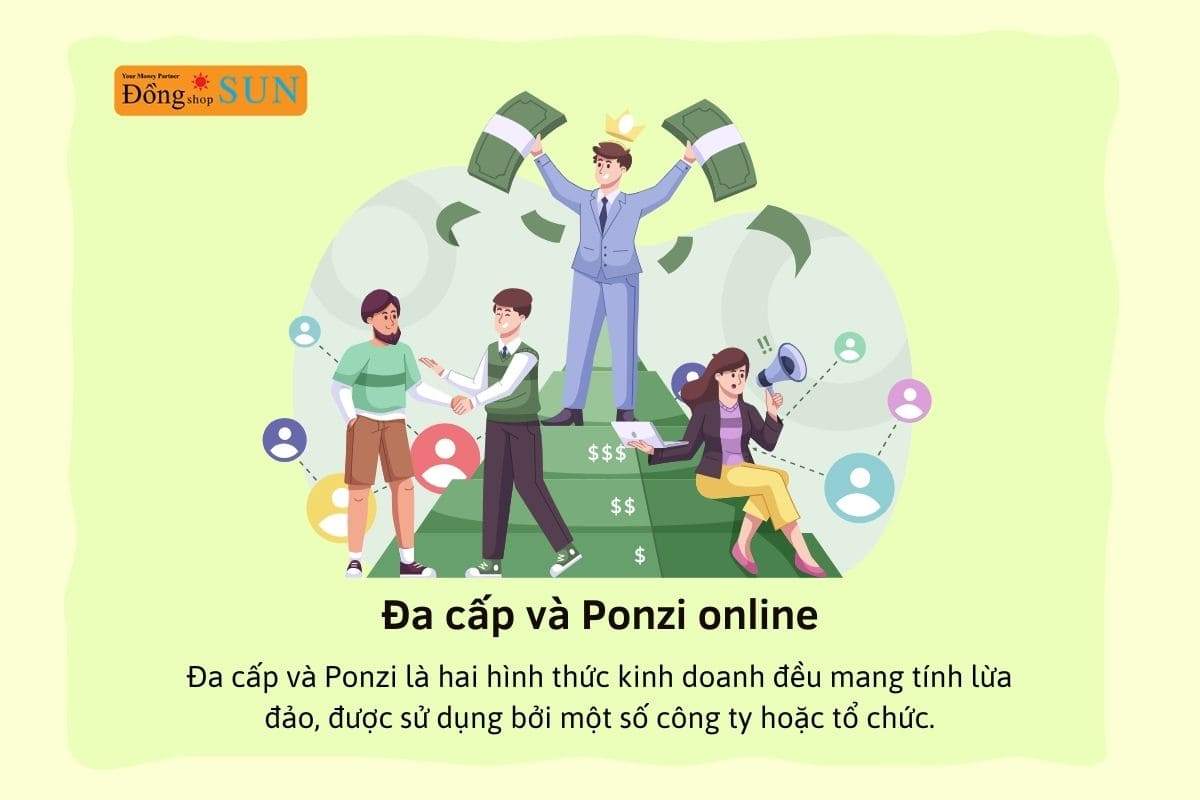 Đa cấp và Ponzi online.