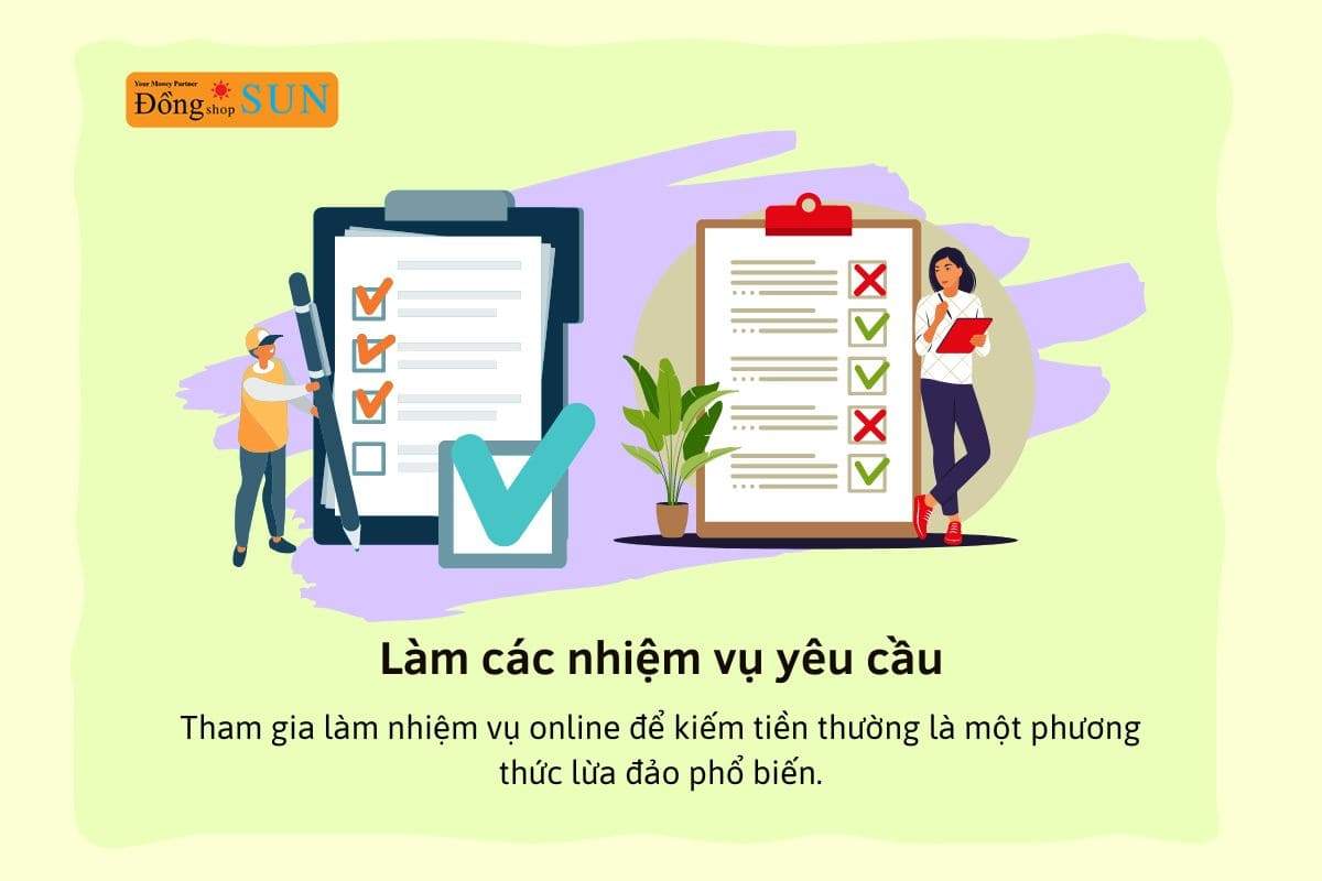 Làm các nhiệm vụ được yêu cầu.
