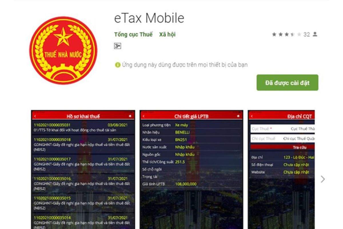 Cách tính thuế TNCN online qua eTax Mobile