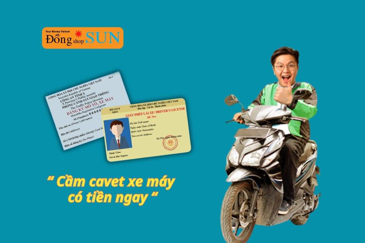 Hồ sơ và thủ tục cầm xe máy không giữ xe tại Dong Shop Sun