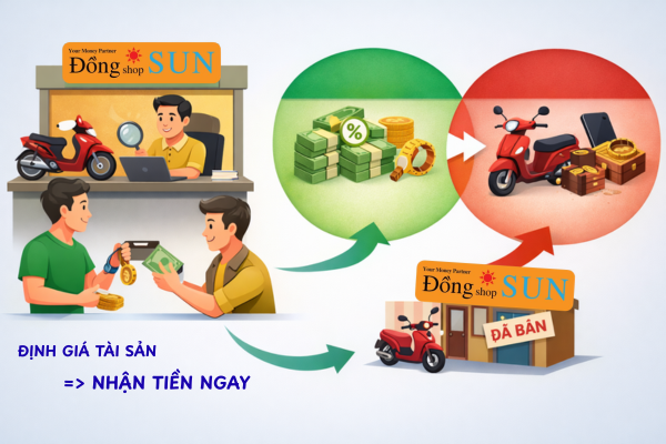 Hình minh họa quy trình cầm đồ