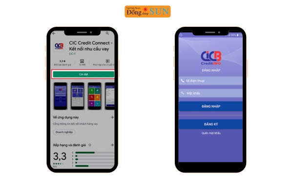 Cài đặt ứng dụng và thiết lập tài khoản trên CIC
