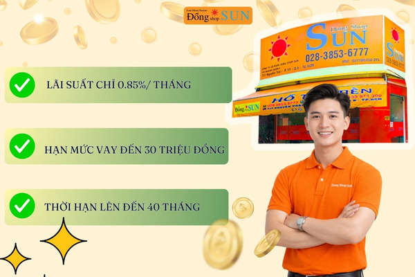 Ưu đãi đặc biệt khi vay/cầm đồ tại Dong Shop Sun