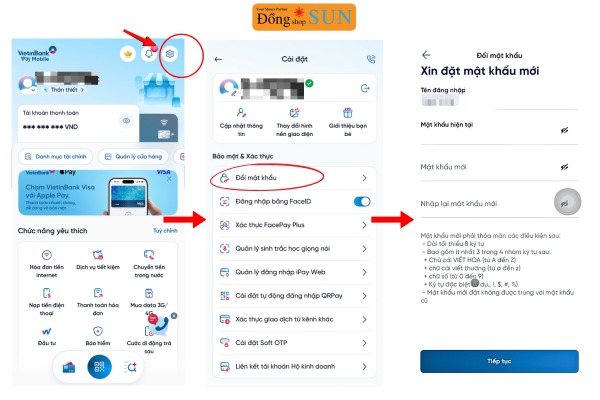 Hướng dẫn chi tiết cách đổi mật khẩu trên app VietinBank iPay