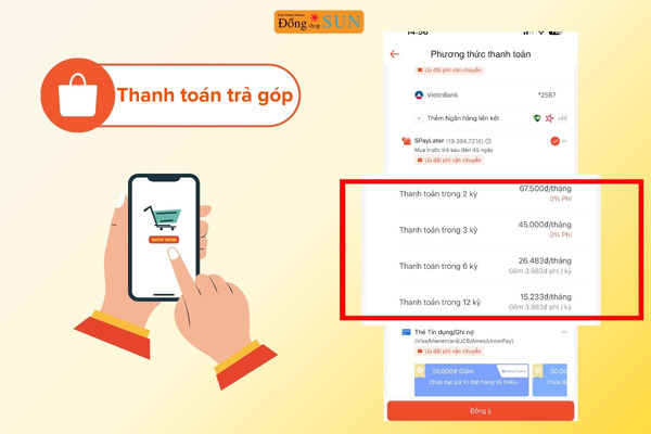 Thanh toán trả góp nhiều kỳ