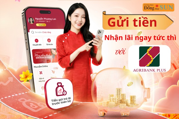 Gửi tiền trực tuyến trả lãi trước trên Agribank