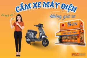 Cầm xe máy điện không giữ xe