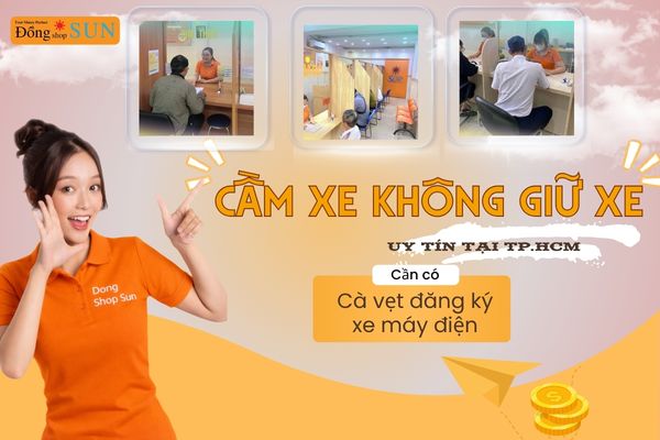 Cầm cà vẹt xe máy điện không giữ xe