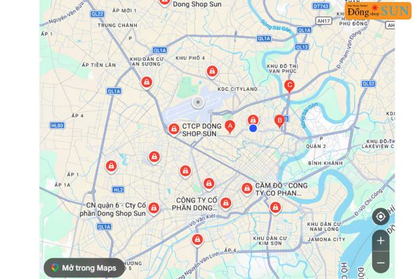Mạng lưới trải dài 17 chi nhánh tại TP. Hồ Chí Minh