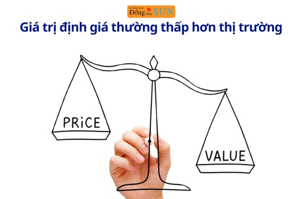 Giá trị định giá thấp hơn thị trường