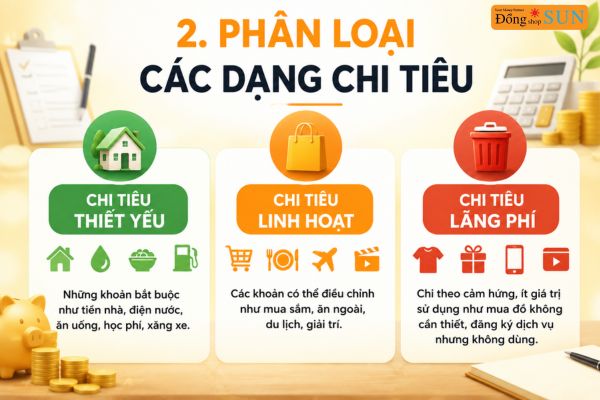 Phân loại các dạng chi tiêu