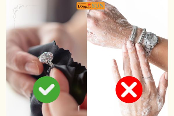 Tránh tiếp xúc với vất tẩy mạnh