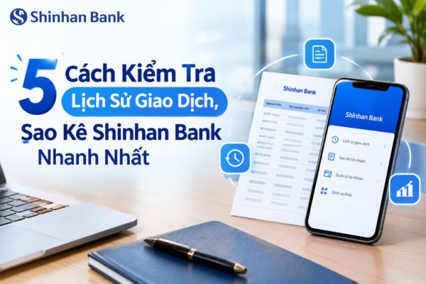 cách kiểm tra lịch sử giao dịch, xem sao kê Shinhan Bank nhanh nhất