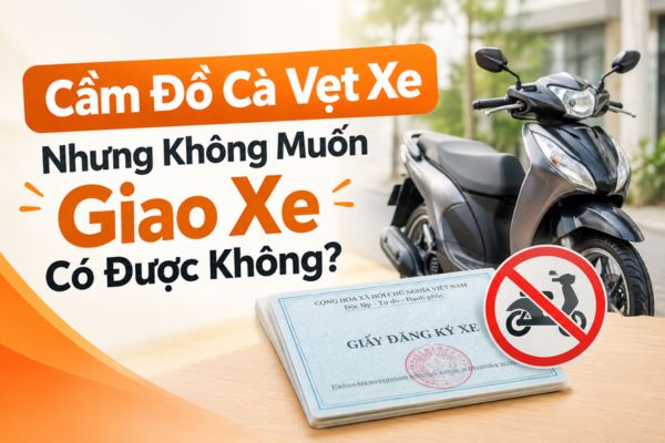 Cầm cavet xe máy không giao xe