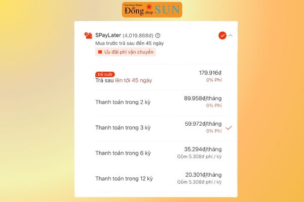Chọn kỳ hạn hợp lý